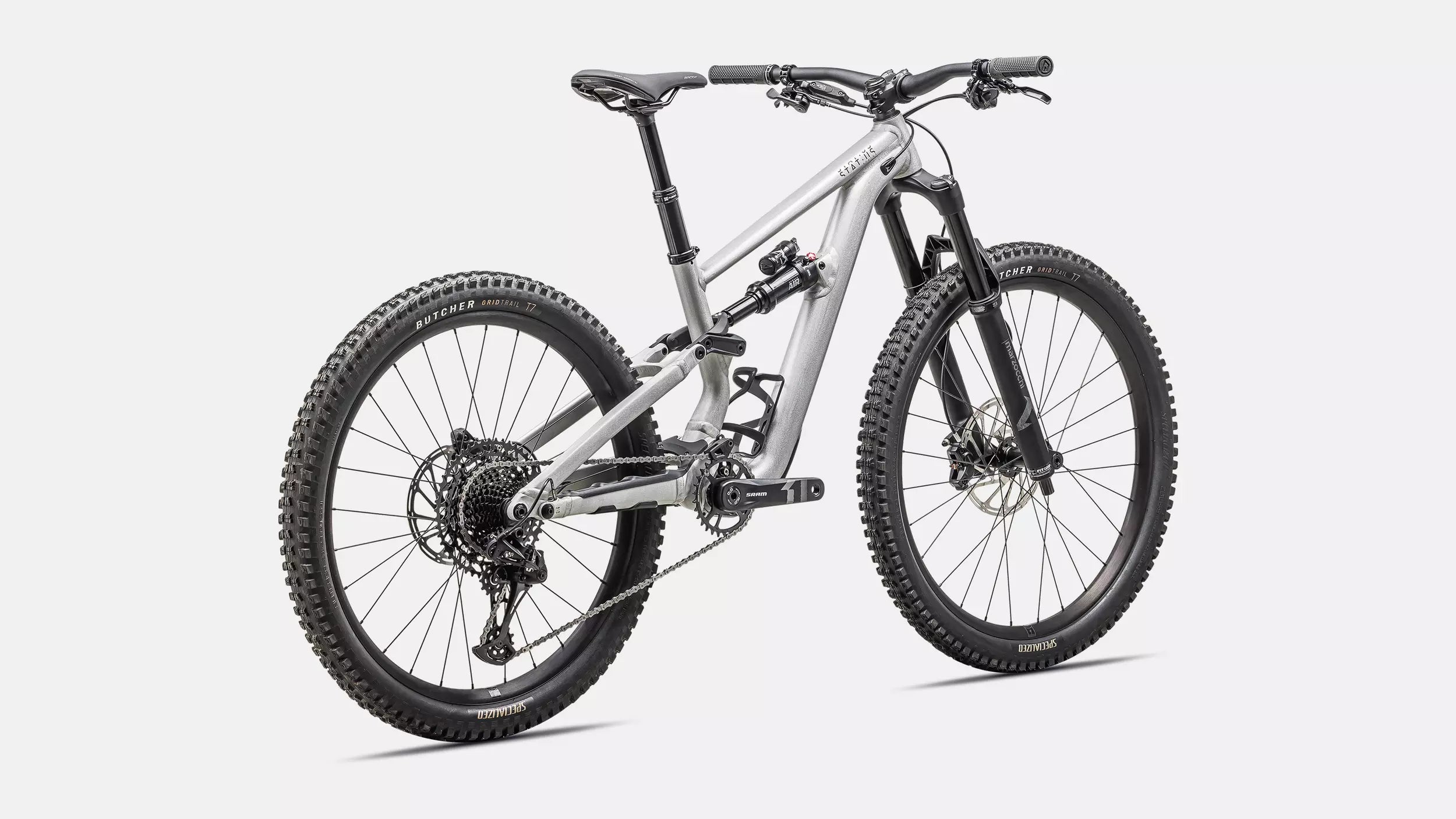 Specialized Status 2 140 ZERO Complete Mountain Bike - S0, Satin Aluminum / Obsidian