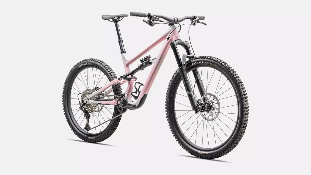 Specialized Status 2 140 Complete Mountain Bike - S1, Satin Cool Grey / Desert Rose / Black