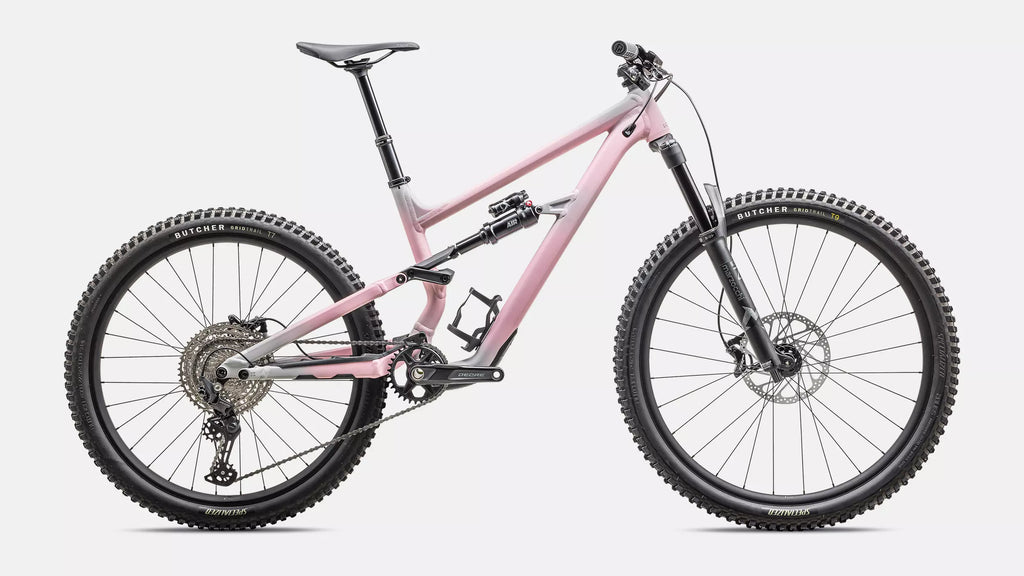 Specialized Status 2 140 Complete Mountain Bike - S1, Satin Cool Grey / Desert Rose / Black