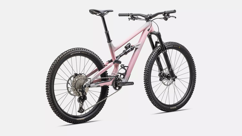 Specialized Status 2 140 Complete Mountain Bike - S1, Satin Cool Grey / Desert Rose / Black