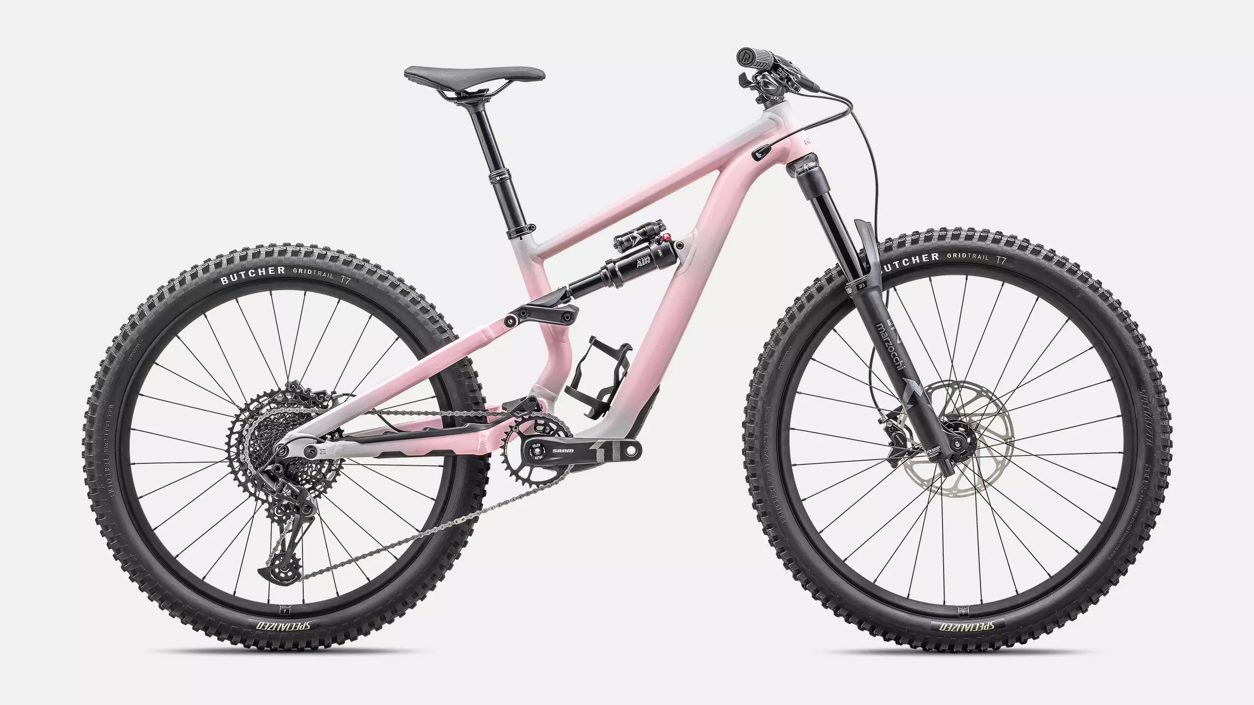 Specialized Status 2 140 ZERO Complete Mountain Bike - S0, Satin Cool Grey / Desert Rose / Black