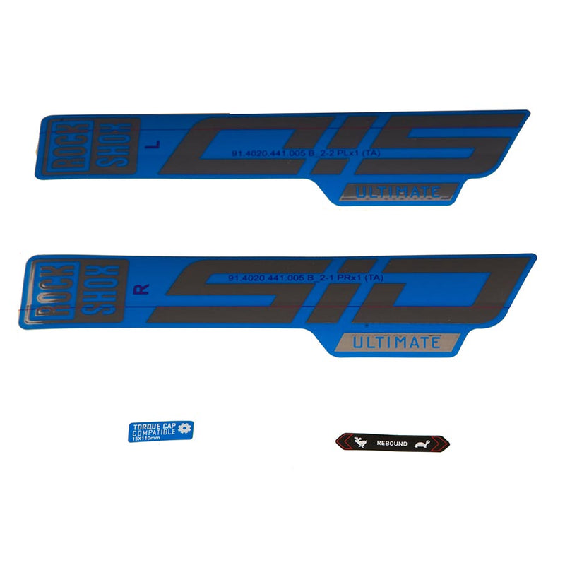 RockShox SID 35 Ultimate Decal Kit Gloss Polar for Blue Lowers