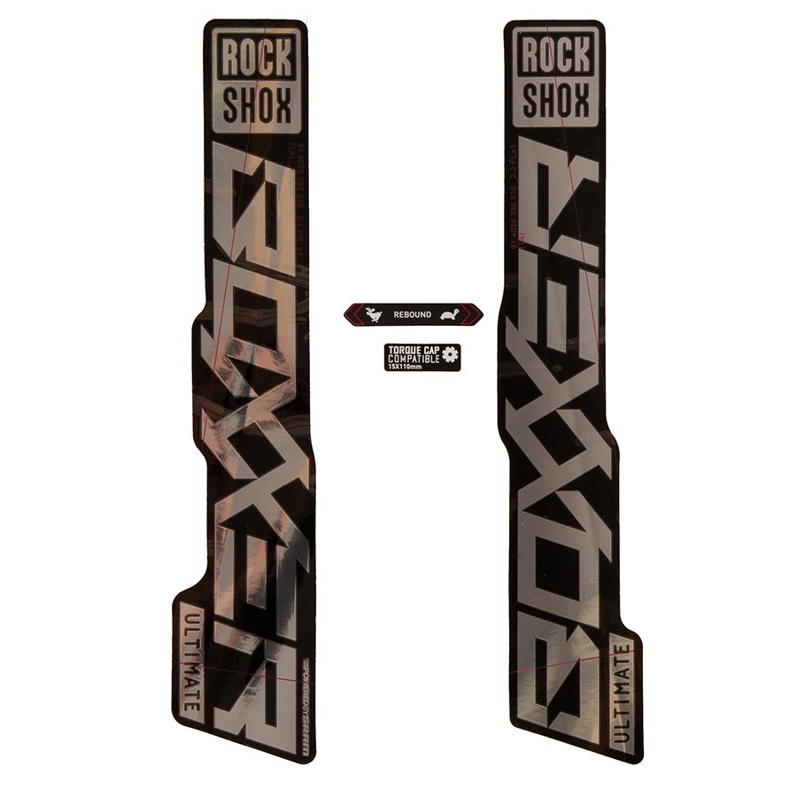 RockShox BoXXer Ultimate Decal Kit Gloss Polar for Gloss Black Lowers