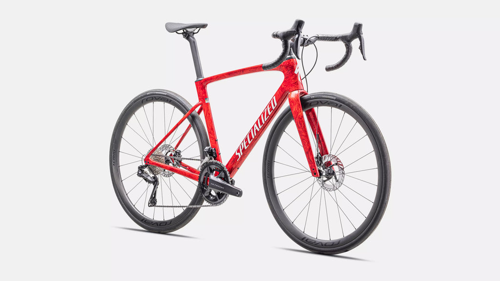 2025 Specialized ROUBAIX SL8 Pro Road BIKE - 56, Gloss Red Pearl + Fiery Red Strata / Dune White