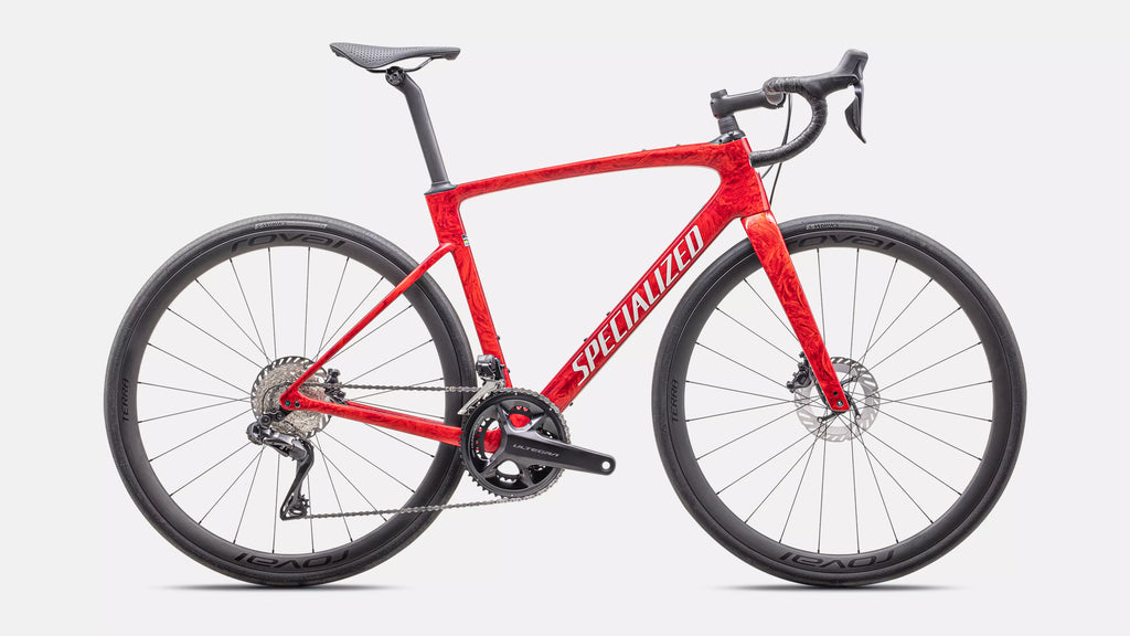 2025 Specialized ROUBAIX SL8 Pro Road BIKE - 56, Gloss Red Pearl + Fiery Red Strata / Dune White