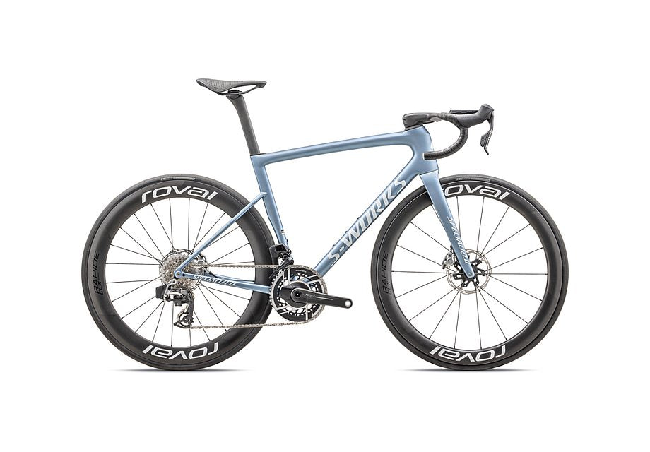 2024 SPECIALIZED TARMAC S-WORKS LTD BIKE - 49, SATIN GLACIAL METALLIC/GLOSS METALLIC WHITE SILVER