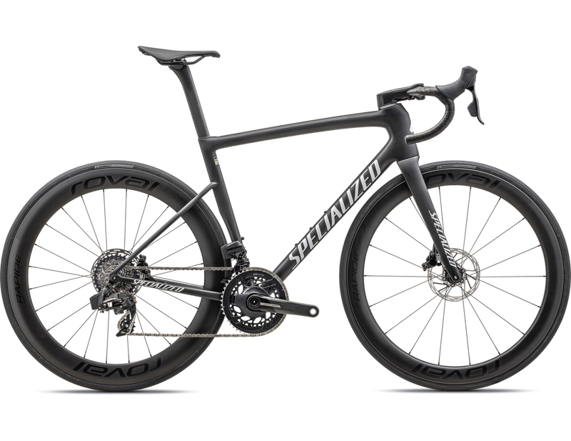 2024 Specialized Tarmac SL8 Pro - SRAM Force eTap AXS Complete Road Bike - 44cm, SATIN CARBON / METALLIC WHITE SILVER