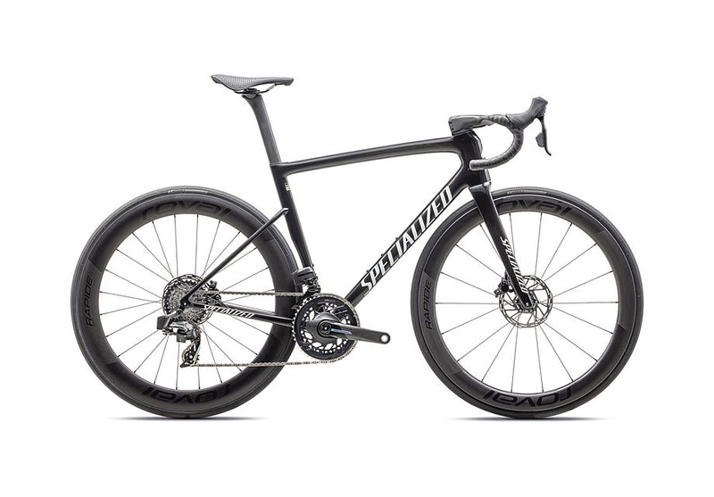 2025 SPECIALIZED TARMAC SL8 PRO ETAP BIKE - 44, GLOSS CARBON / METALLIC WHITE SILVER