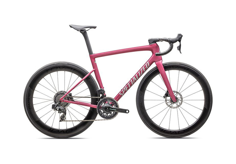 2025 SPECIALIZED TARMAC SL8 PRO ETAP BIKE - 49, SATIN PINK TINT OVER SILVER DUST / SILVER DUST