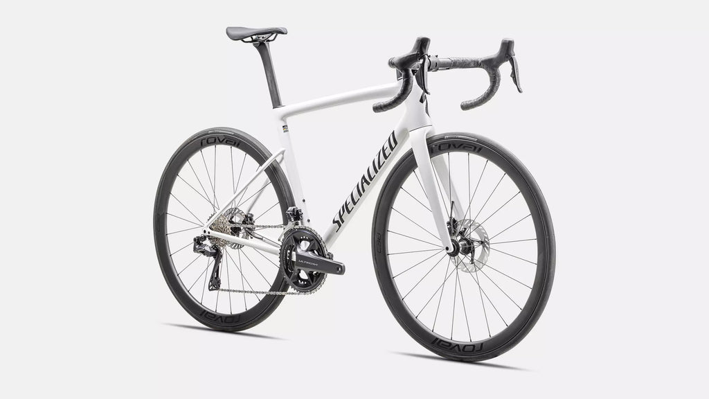 2025 Specialized Tarmac SL8 Expert Ultegra Di2 Complete Road Bike - 44cm, Gloss White / Black Metallic