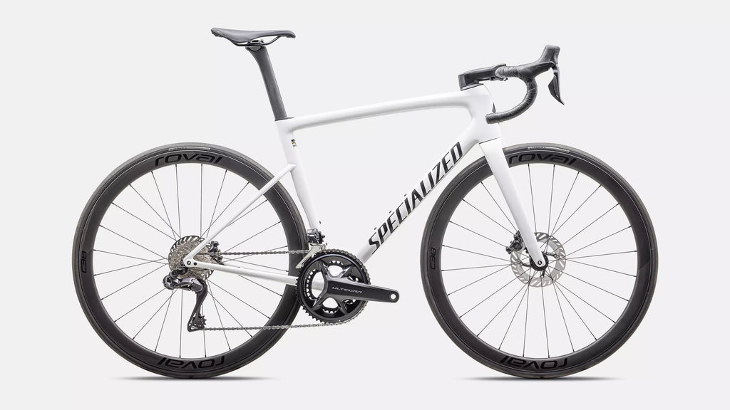 2025 Specialized Tarmac SL8 Expert Ultegra Di2 Complete Road Bike - 44cm, Gloss White / Black Metallic