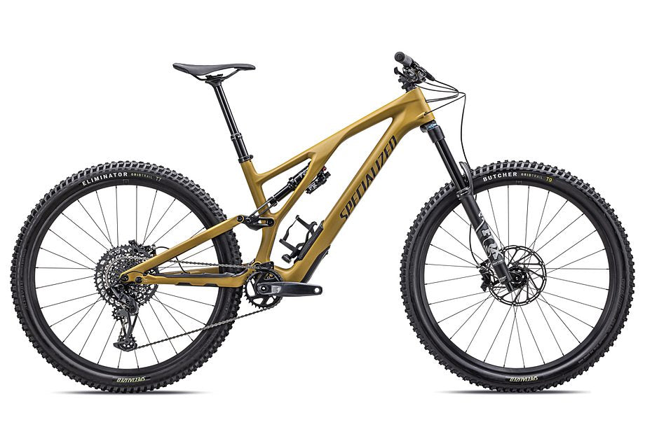 2024 SPECIALIZED STUMJUMPER EVO COMP BIKE - S3, SATIN HARVEST GOLD / MIDNIGHT SHADOW