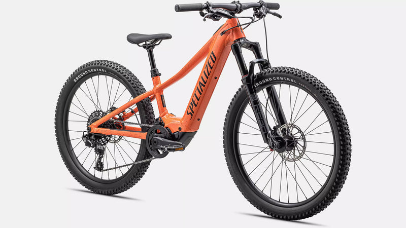 2023 Specialized Turbo Levo SL Kids 24" Alloy Mountain Bike - Gloss Blaze / Slate Speckle / Black / Satin Transparent Decal