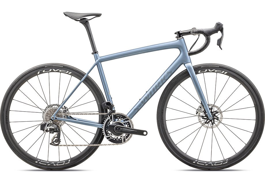 2024 SPECIALIZED AETHOS S-WORKS LTD BIKE - 49, SATIN GLACIAL METALLIC / 25% CHOAS PEARL