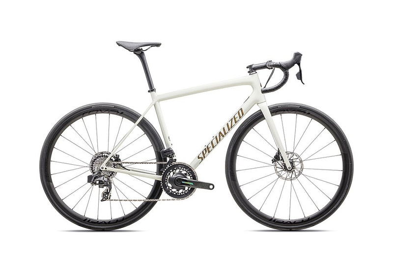 2025 SPECIALIZED AETHOS PRO ETAP BIKE - 49, GLOSS BIRCH / GOLD PEARL RADIAL FADES / BURNT GOLD METALLIC