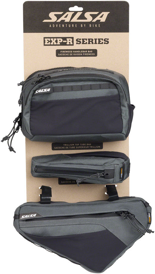 Salsa EXP-R Series Bag Bundle - Includes Campion Frame Bag Fireweed Handlebar Bag Trillium Top Tube Bag Small