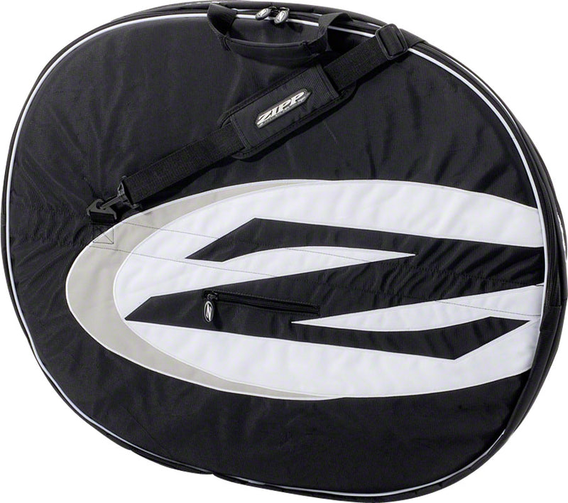 Zipp Two Wheel Padded Bag - Black with White Piping~ Holds Two Wheels