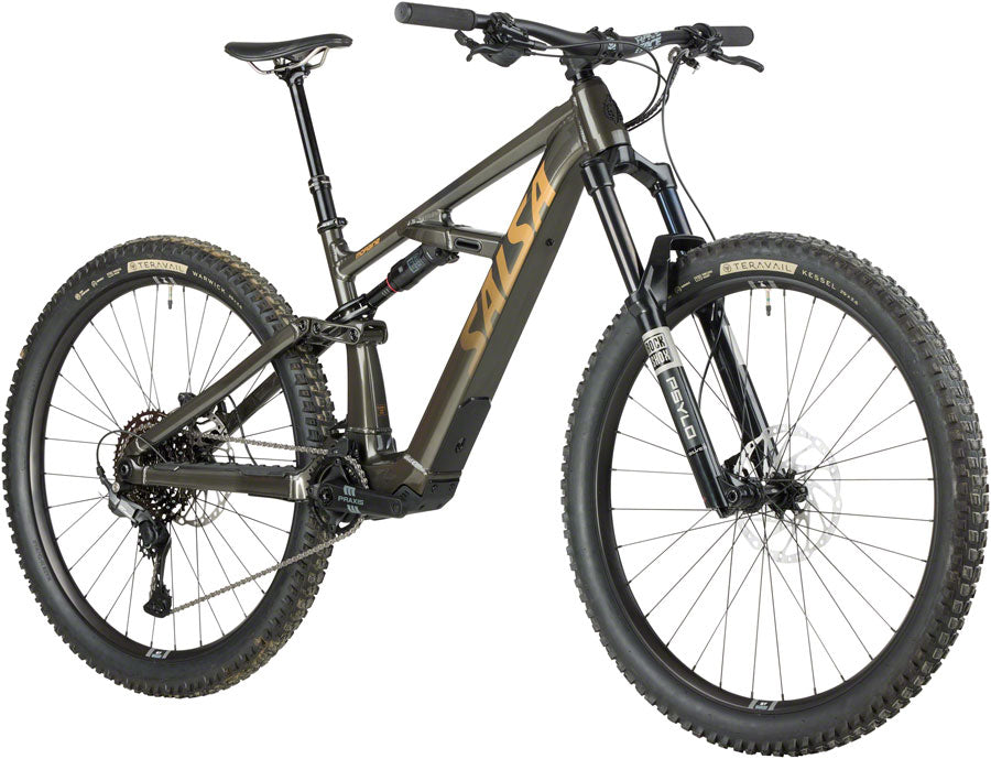 Salsa Moraine Cues 10 Ebike - 29" Aluminum Coffee Black Medium