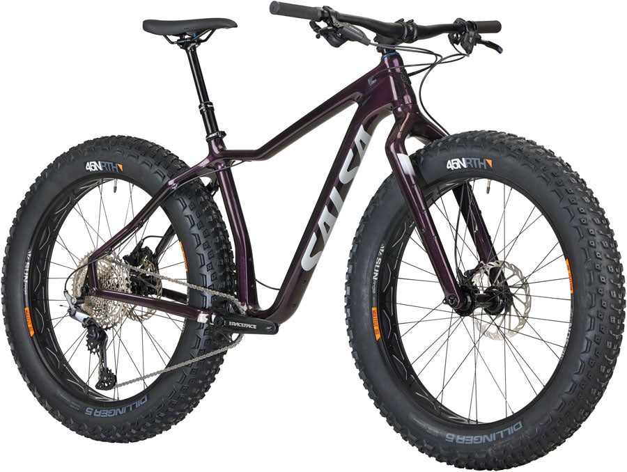 Salsa Heyday! C Deore 12 Fat Tire Bike - 26" Carbon Black Cherry X-Small