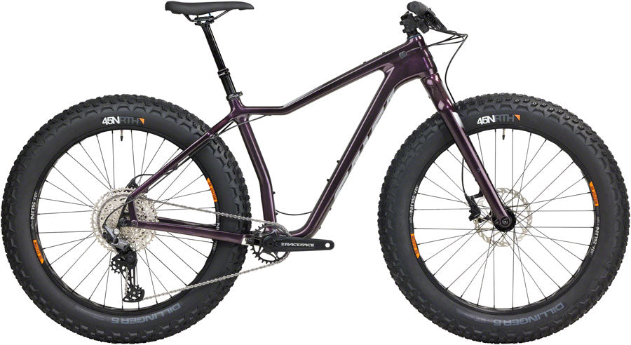 Salsa Heyday! C Deore 12 Fat Tire Bike - 26" Carbon Black Cherry Large