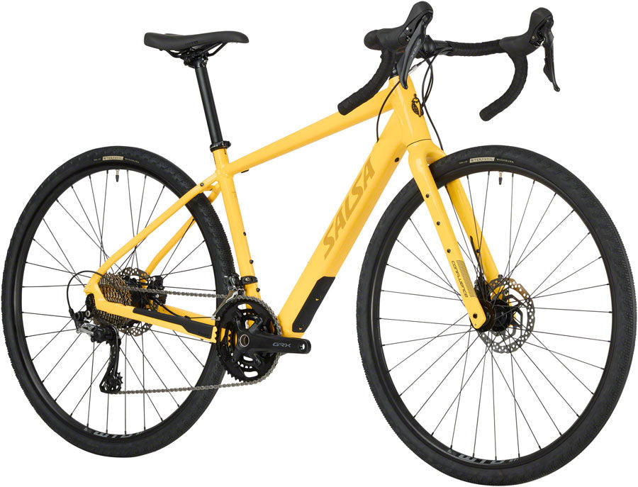 Salsa Confluence Drop Bar GRX 600 2x Ebike - 700c Aluminum Yellow 55cm