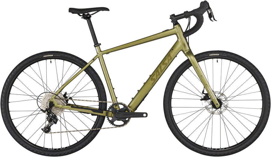 Salsa Confluence Drop Bar Apex 1 Ebike - 700c Aluminum Avocado Green 57cm