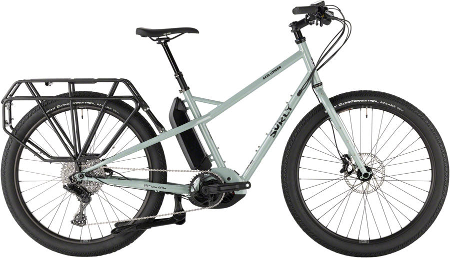 Surly Skid Loader Cargo Ebike - 27.5" Steel Bathwater Gray Small