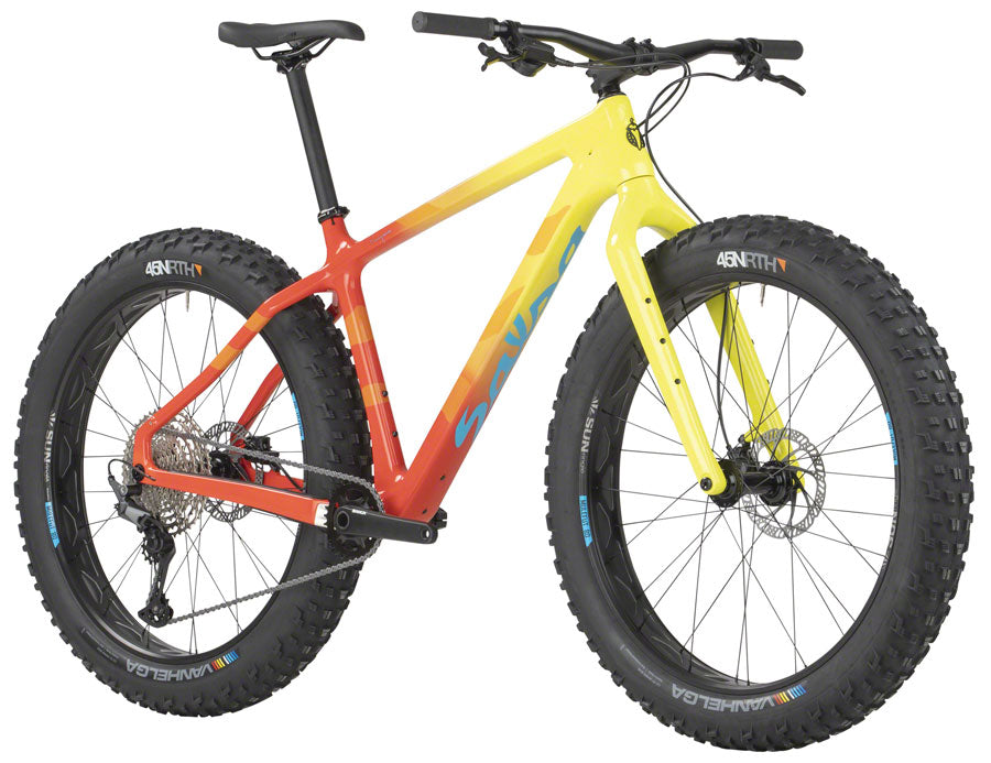 Salsa Beargrease Carbon Deore 11spd Fat Bike - 27.5" Carbon Orange/YLW Fade X-Small