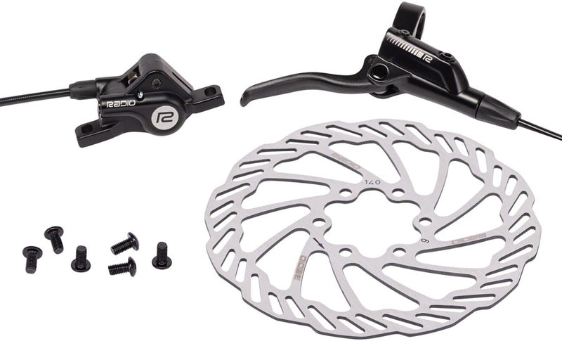 Radio Raceline Disc Brake Kit - Hydraulic 140mm Rotor Right Hand Lever Black