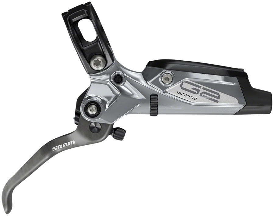 SRAM G2 Ultimate Disc Brake and Lever Set - Hydraulic, Post Mount, Carbon Lever, Titanium Hardware, Polar Grey Anodized, A2 - Open Box, New