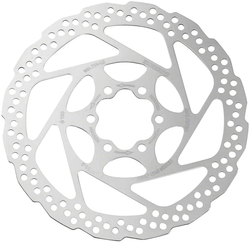 Shimano Deore SM-RT56-SP Disc Brake Rotor - 160mm 6-Bolt For Resin Pads Only Silver