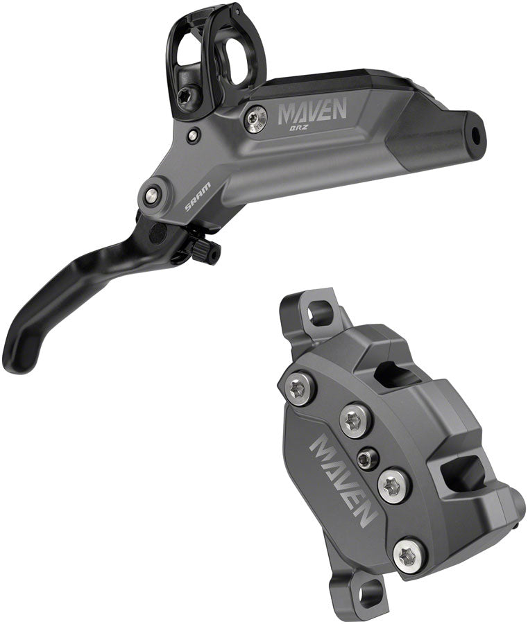 SRAM Maven Bronze Disc Brake and Lever - Front, Post Mount, 4-Piston, Aluminum Lever, SS Hardware, Blast Dark Polar, A1