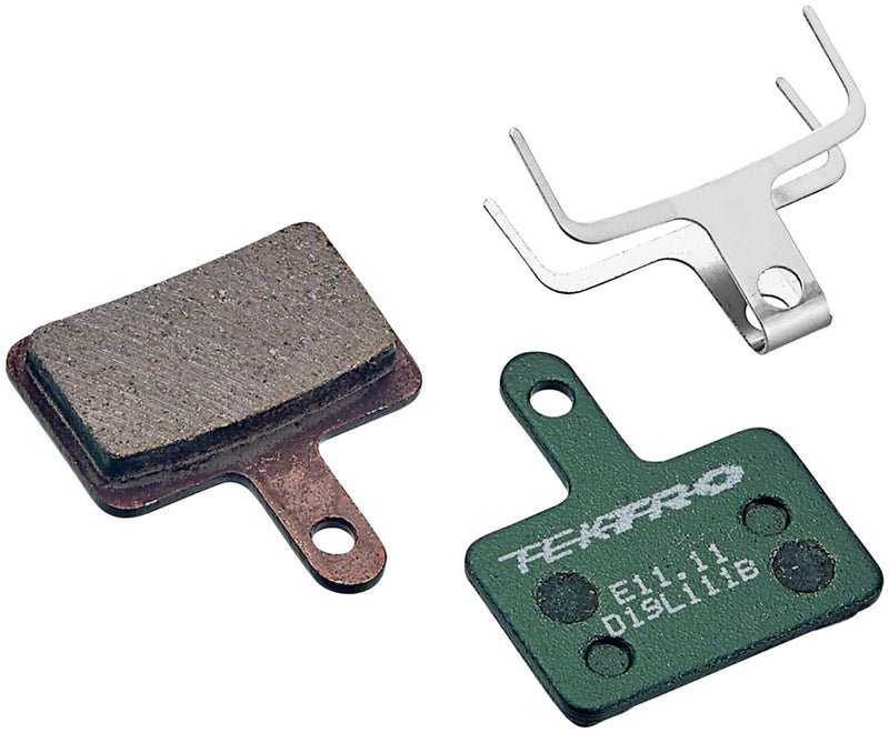 Tektro E11.11 Disc Brake Pad - Organic Compound 5mm Thickness For 2-Piston Brake Calipers Green