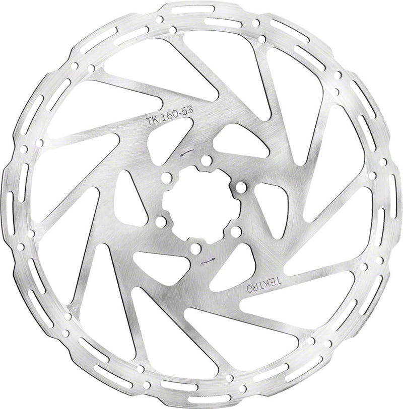 Tektro TR160-53 Disc Rotor - 160mm 6-Bolt 1.8mm Thickness For 4-Piston Calipers Silver