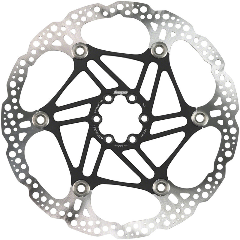 Hope Floating Disc Brake Rotor - 220mm 6-Bolt Black