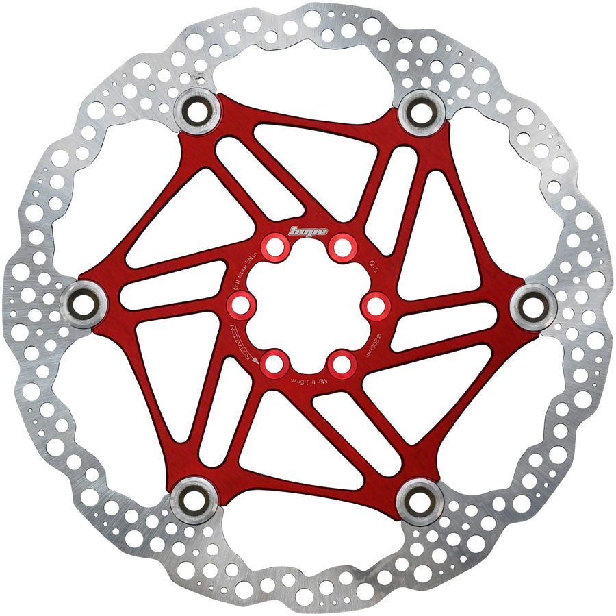 Hope Floating Disc Brake Rotor - 200mm 6-Bolt Red