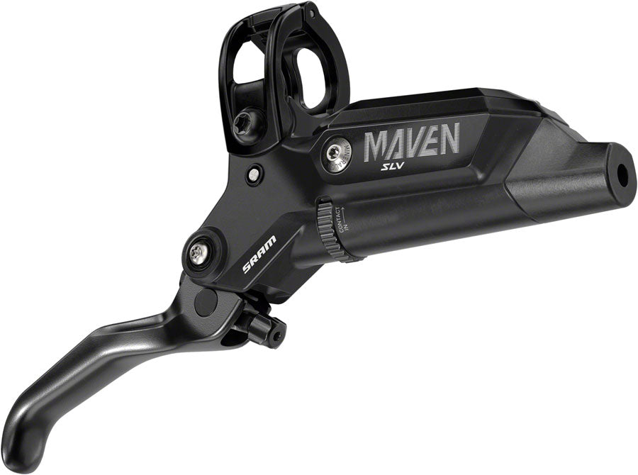 SRAM Maven Silver Disc Brake and Lever - Rear, Post Mount, 4-Piston, Aluminum Lever, SS Hardware, Black, A1