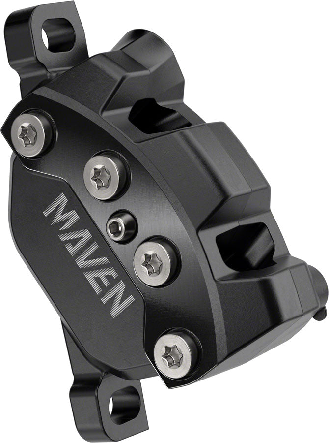 SRAM Maven Silver Disc Brake Caliper Assembly - Front/Rear, Post Mount, 4-Piston, Black, A1