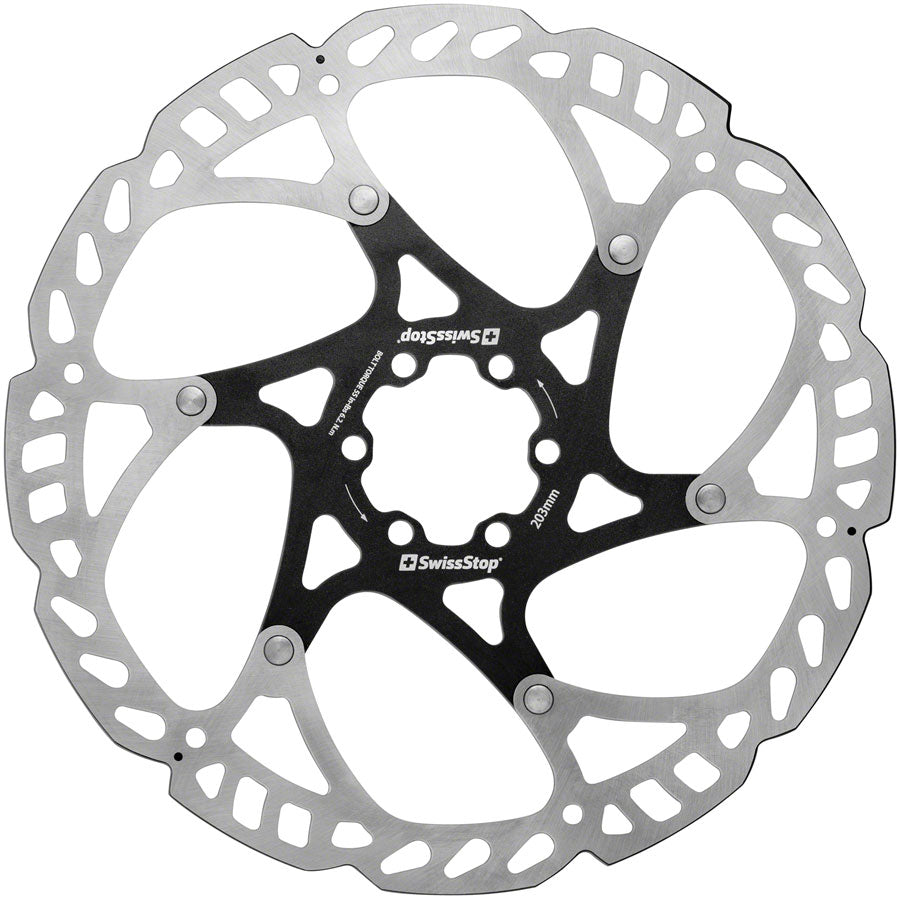 SwissStop Catalyst Pro Disc Brake Rotor - 203mm 6-Bolt Silver/Black