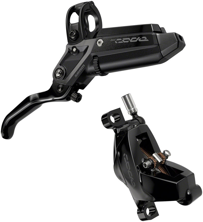 SRAM Code Silver Stealth Disc Brake and Lever Set - Front/Rear, Post Mount, 4-Piston, Aluminum Lever, SS Hardware, Black, C1 - Open Box, New