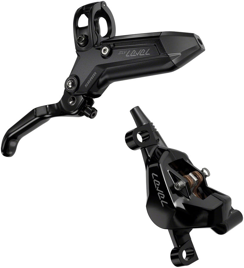 SRAM Level Silver Stealth Disc Brake and Lever - Front, Post Mount, 2-Piston, Aluminum Lever, SS Hardware, Black, C1 - Open Box, New