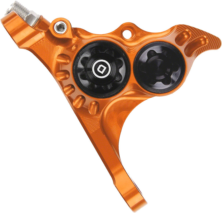 Hope RX4+ Disc Brake Caliper - Flat Mount Front +20mm DOT Type Orange