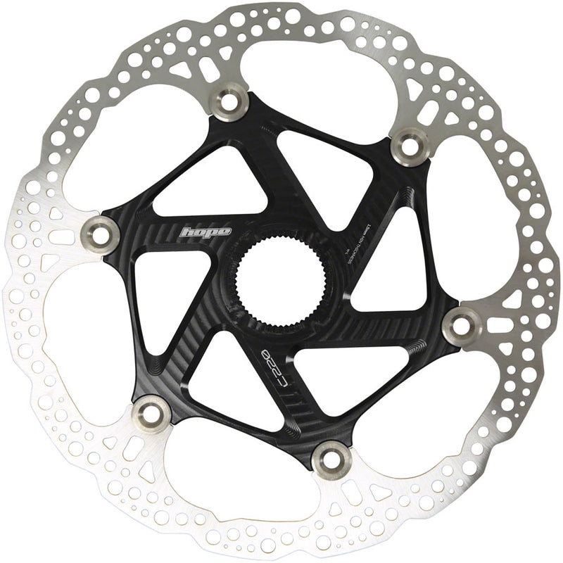 Hope MTB Floating Centre-Lock Disc Brake Rotor - 220mm Center-Lock Black