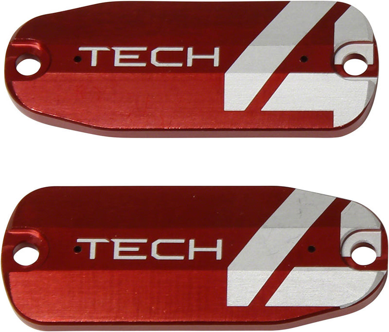 Hope Tech 4 Brake Lever Reservoir Lid - Red Pair