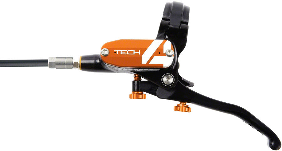 Hope Tech 4 E4 Disc Brake and Lever Set - Front Hydraulic Post Mount Orange