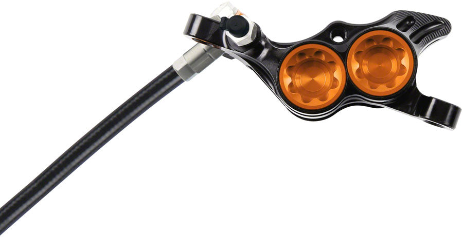 Hope Tech 4 E4 Disc Brake and Lever Set - Front Hydraulic Post Mount Orange