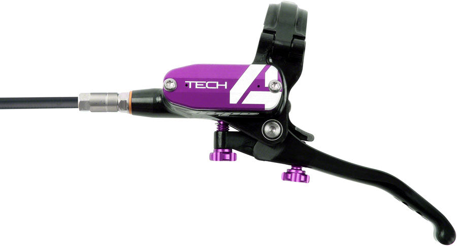 Hope Tech 4 E4 Disc Brake and Lever Set - Front Hydraulic Post Mount Purple