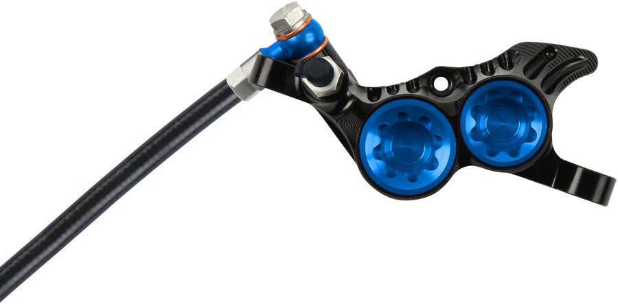 Hope Tech 4 V4 Disc Brake and Lever Set - Front Hydraulic Post Mount Blue