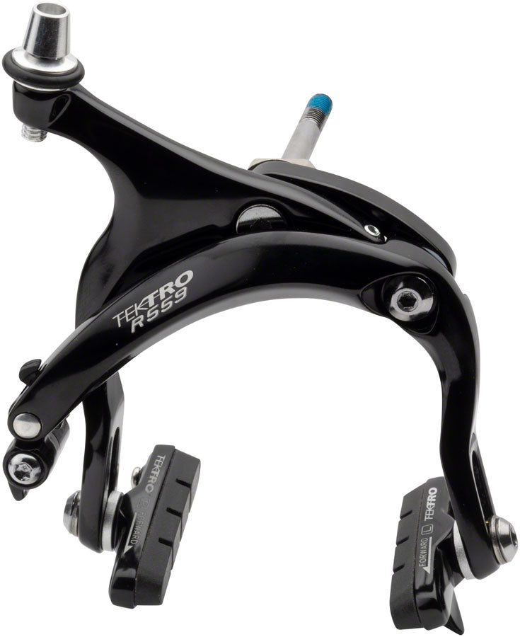 Tektro R559 Road Caliper Brake - Rear Dual Pivot Nutted Mounting Bolts High Polish BLK