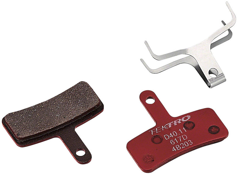 Tektro D40.11 Disc Brake Pad - Metal/Ceramic Compound For Use Dorado HD-E710 Disc Brakes Red